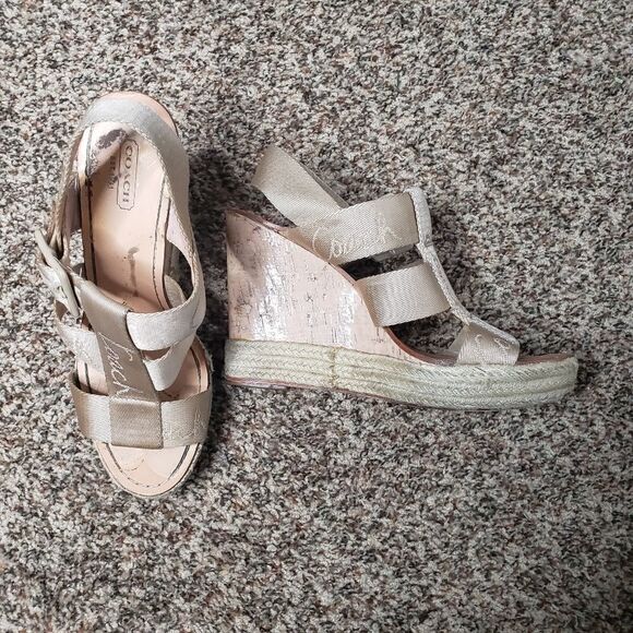 Coach | Maryanne Strappy Signature Wedges - Picture 1 of 6